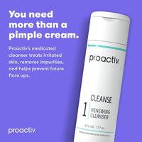 Thumbnail for Proactiv Acne Cleanser - Benzoyl Peroxide Face Wash and Acne Treatment - Daily Facial Cleanser and Hyularonic Acid Moisturizer with Exfoliating Beads - 90 Day Supply, 6 Fl Oz