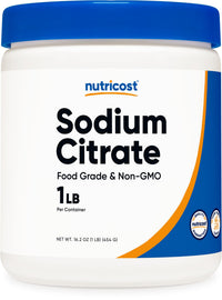 Thumbnail for Nutricost Sodium Citrate Powder 1LB (16oz) - Food Grade, Non-GMO - Emulsifier, Natural Flavor Enhancer, Food Preservant
