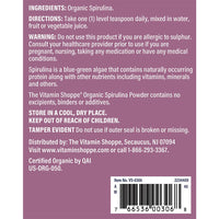Thumbnail for The Vitamin Shoppe Organic Spirulina Powder with Blue-Green Microalgae - Superfood (16 oz. / 137 Servings)