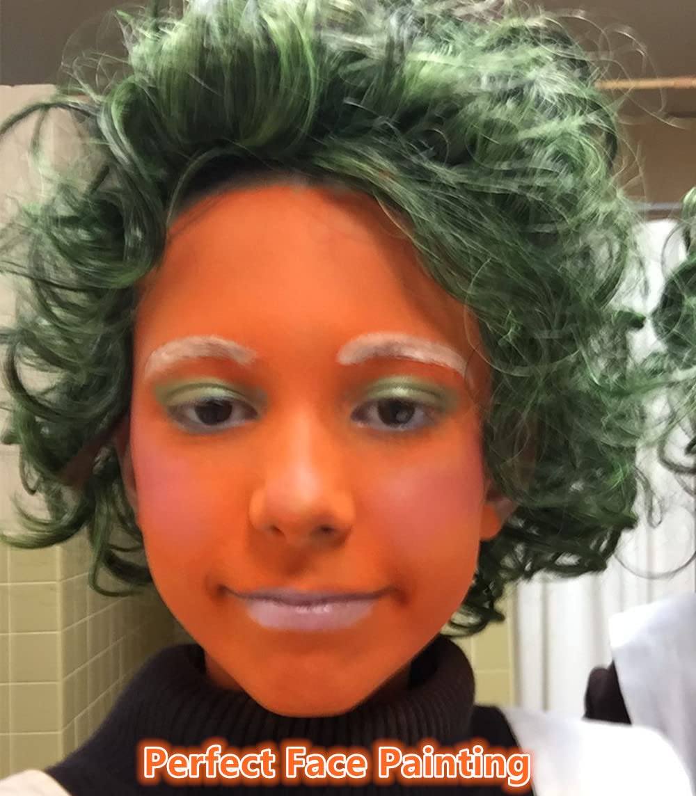 Go Ho Orange Body Paint Washable(2.37oz/pc),Water Based Cream Orange Face Body Paint for Starfire SFX Cosplay Costumes Festivals Halloween Pumpkin Makeup