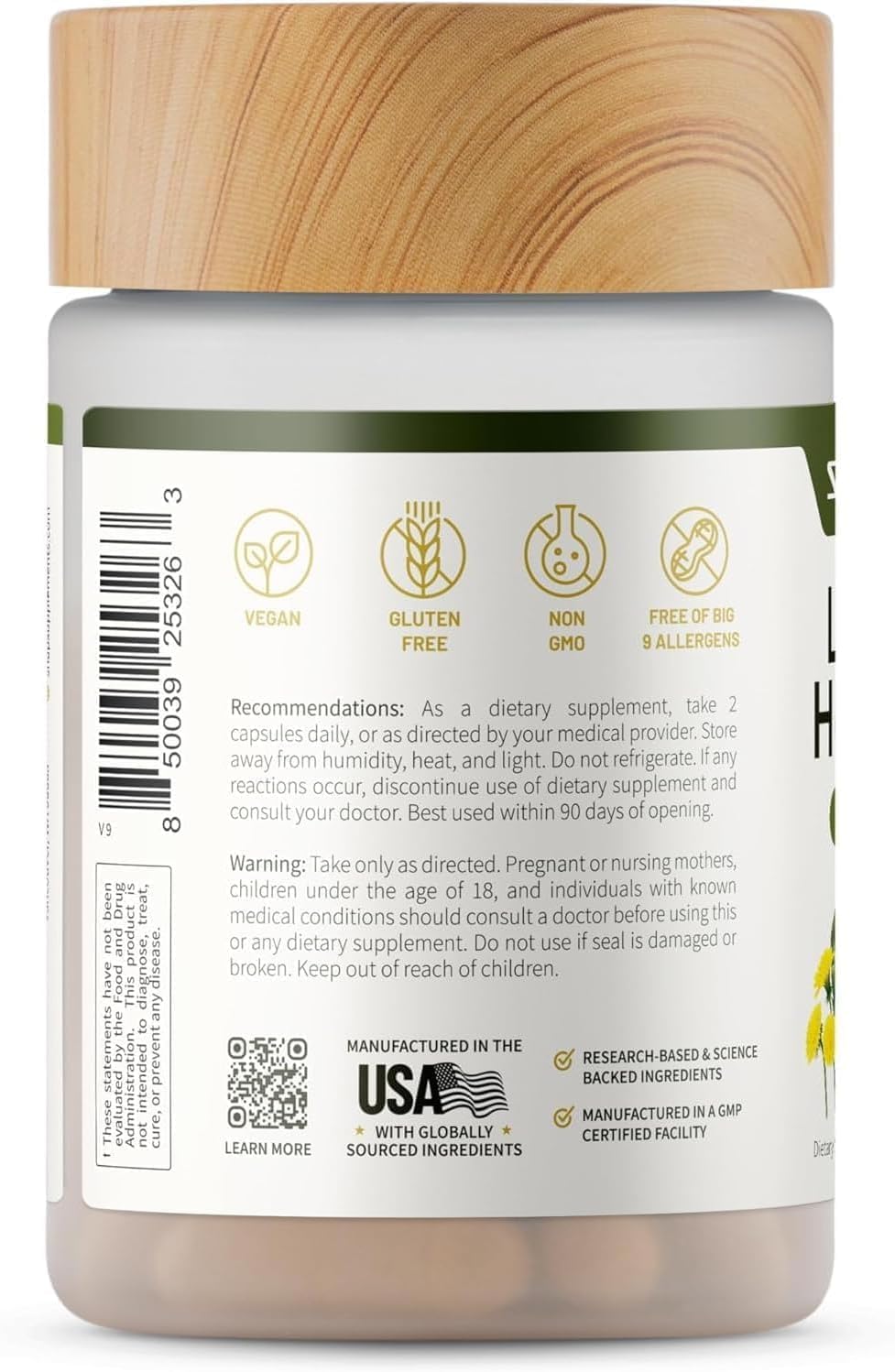 Snap Supplements Liver Health & Detox - Milk Thistle Supplement Supports Healthy Liver and Digestive Health, 60 Vegetarian Capsules (1 Month Supply)