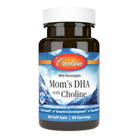 Thumbnail for Carlson - Mom's DHA with Choline, 3:1 DHA to EPA Ratio Found in Breastmilk, Growth and Development, 60 Softgels