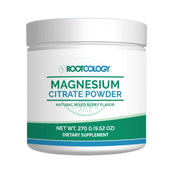Rootcology by Dr. Izabella Wentz | Magnesium Citrate Powder | 300mg Magnesium for Relaxation and Regularity Support | Natural Mixed Berry Flavor | 270g / 60 Servings