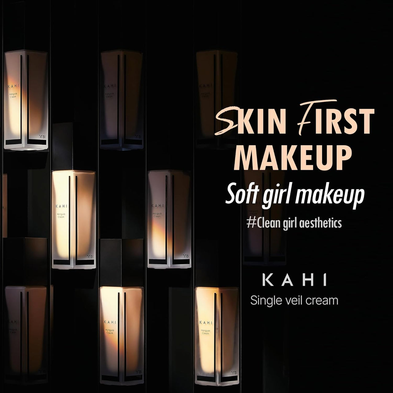 KAHI Single Veil Cream | Hangyob Foundation | Korean Tinted Moisturizer | Hydrating Perfect Cover BB | Korean Skincare Makeup | Collagen Concealer Sun Cream Foundation 1.01 fl oz