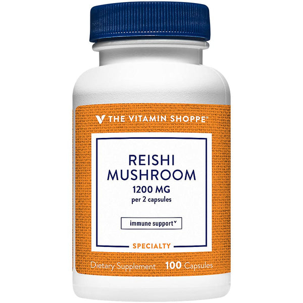 The Vitamin Shoppe Reishi Mushroom 1,200MG, Supports Healthy Immune (100 Capsules)
