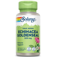 Thumbnail for SOLARAY Echinacea Root & Goldenseal Root Supplement - 500 mg per Serving, Non-GMO, Vegan & Lab Verified - 100 Count VegCaps