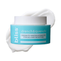 Thumbnail for Bliss Drench & Quench Hyaluronic Acid Cream to Water Moisturizer | Lightweight Face Cream with 4 Types of Hyaluronic Acid for All Day Hydration and Plump Skin | Clean Vegan & Cruelty Free 1.7 fl oz