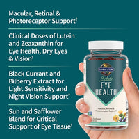 Thumbnail for Garden of Life Herbals Eye Health Supplement with Sunflower & Safflower Oil, Lutein, Zeaxanthin & Black Currant for Dry Eyes & Healthy Vision Support – Non-GMO, Gluten-Free, Berry Flavor, 30 Servings