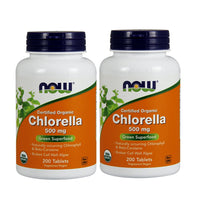 Thumbnail for Now Foods Chlorella 500 mg, 200 Tablets (Pack of 2)