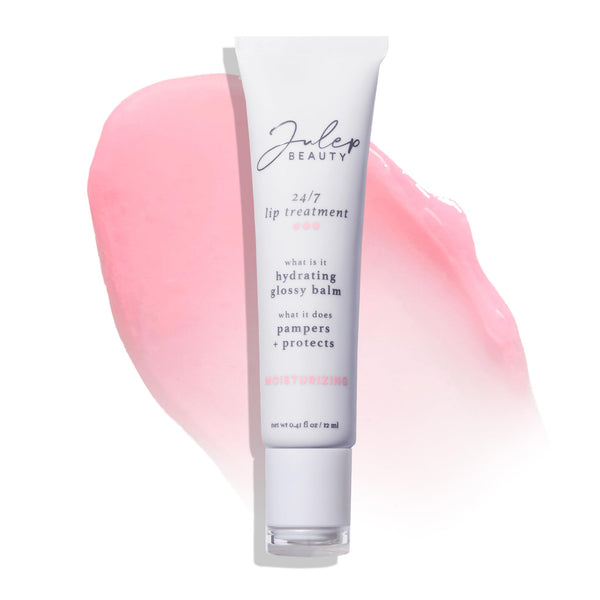 Julep 24/7 Lip Treatment – Hydrating & Glossy Lip Balm and Lip Sleeping Mask with Shea Butter – Moisturize, Protect & Soothe – Vegan & Cruelty-Free - Sheer Pink