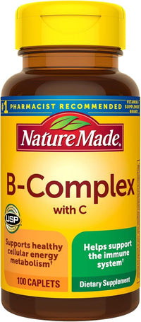 Thumbnail for Nature Made Vitamin B-Complex Caplets 100 Caplets (Pack of 2)