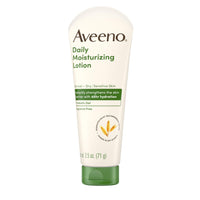 Thumbnail for Aveeno Daily Moisturizing Body Lotion with Soothing Prebiotic Oat, Gentle Lotion Nourishes Dry Skin With Moisture, Paraben-, Dye- & Fragrance-Free, Non-Greasy & Non-Comedogenic, 2.5 fl. oz, 3 Pack