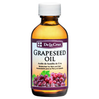 Thumbnail for De La Cruz Grapeseed Oil - Natural Expeller Pressed Grapeseed Oil for Skin and Hair - Lightweight Body Oil for Dry Skin 2 FL. OZ. (59 mL)