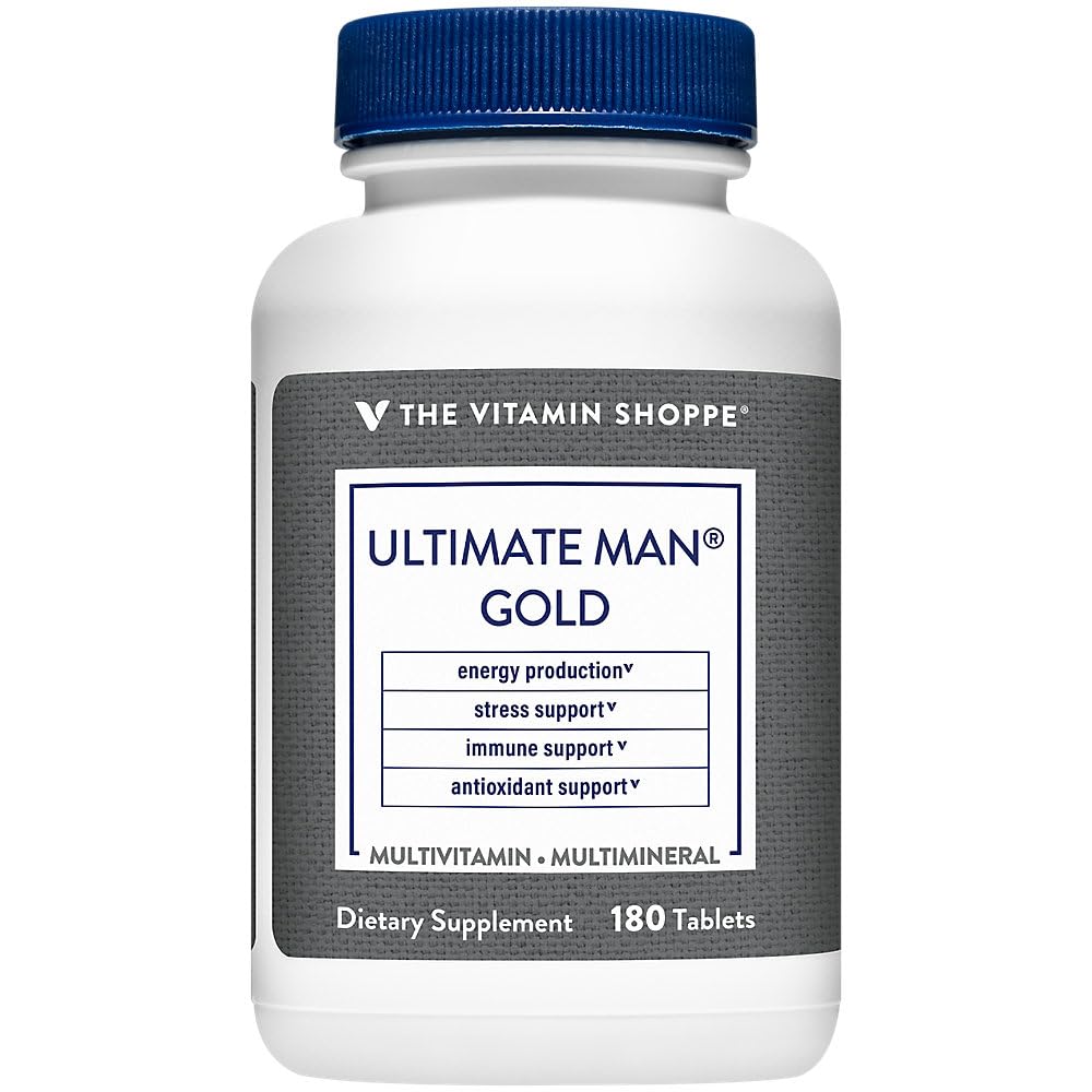 The Vitamin Shoppe Ultimate Man Multivitamin - High Potency Daily Multi with Energy Blend, Complete Nutrition for Men (180 Tablets)