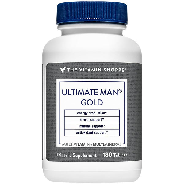 The Vitamin Shoppe Ultimate Man Multivitamin - High Potency Daily Multi with Energy Blend, Complete Nutrition for Men (180 Tablets)