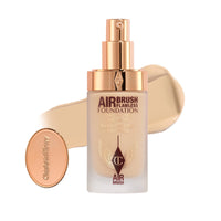 Thumbnail for Charlotte Tilbury Airbrush Flawless Matte Foundation - Full Coverage Liquid Makeup with a Natural-Matte Finish - Smoothes & Blurs Pores - Waterproof & Transfer Resistant - 4 Neutral