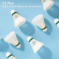 Thumbnail for Philonext Goose Feather Badminton Shuttlecocks Birdies, 12 Pack Hight Speed Training Badminton Balls with Great Stability for Indoor Outdoor Sports Activities