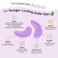 Thumbnail for grace & stella Retinol Under Eye Patches for Puffy Eyes & Dark Circles - Restoring Gel Under Eye Masks with Hyaluronic Acid - Bridesmaid Gifts, Birthday Gifts for Women (Purple, 24 Pairs)