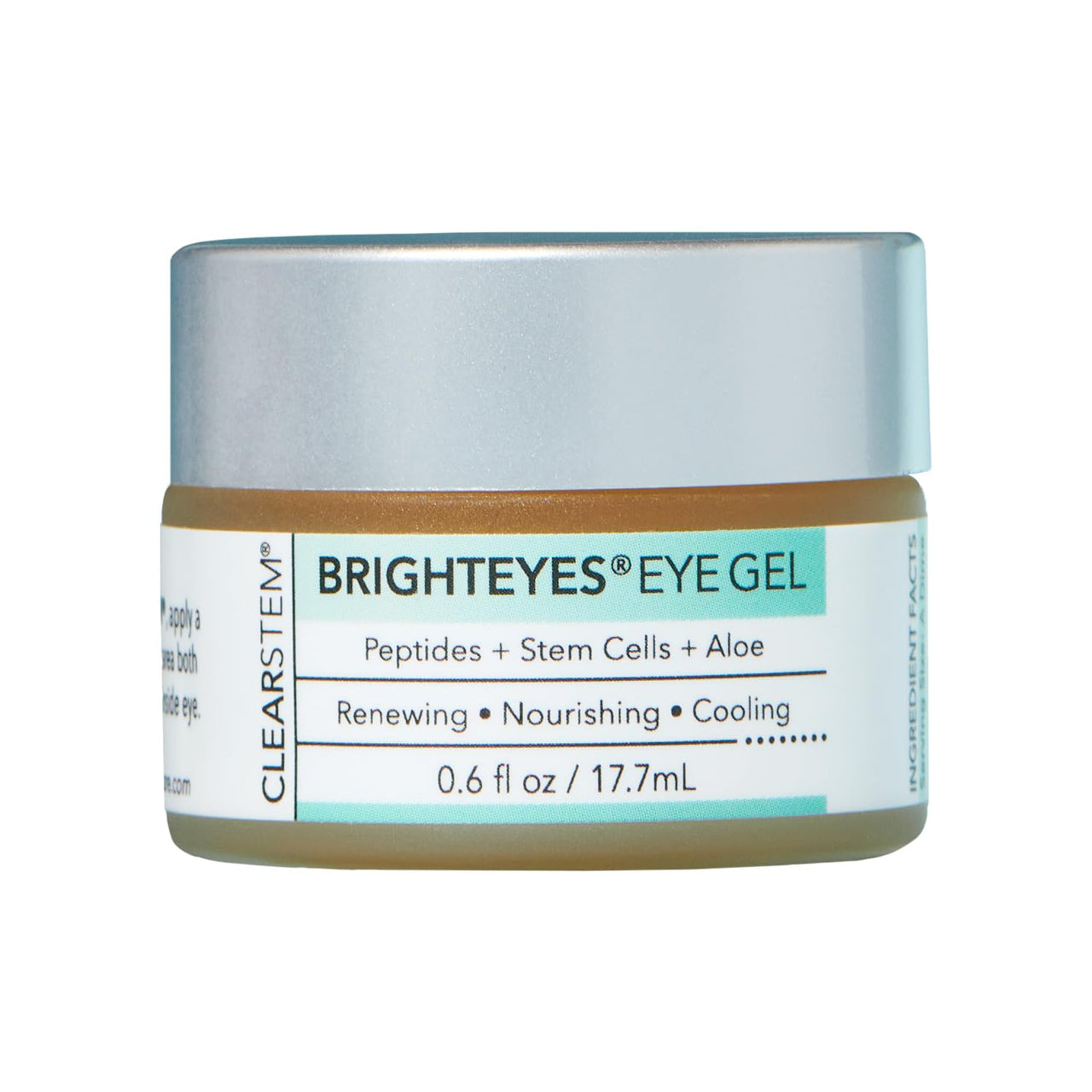 CLEARSTEM - BRIGHTEYES - Nourishing Anti-Aging Eye Gel - For Puffy Eyes, Crow's Feet, & Dark Circles - Made with Collagen, Stem Cells, Peptides & Aloe Vera - Vegan - Gluten Free - Men & Women - 0.6 oz