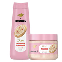 Thumbnail for Dove Moisturizing Strawberry Crumb Cake Body Wash & Scrub Combo, 20oz Wash + 15oz Scrub, Limited Edition, Paraben & Sulfate Free, For Body, Improves Skin Texture, Moisturizes