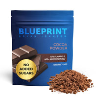 Thumbnail for Blueprint Bryan Johnson Non Dairy Cocoa Powder - 7.5% Flavanols, 100% Pure Cocoa, Low Fat Unsweetened Cocoa, Undutched, Keto Friendly, Great for Baking & Cooking, Tested for Heavy Metals (12 Ounces)