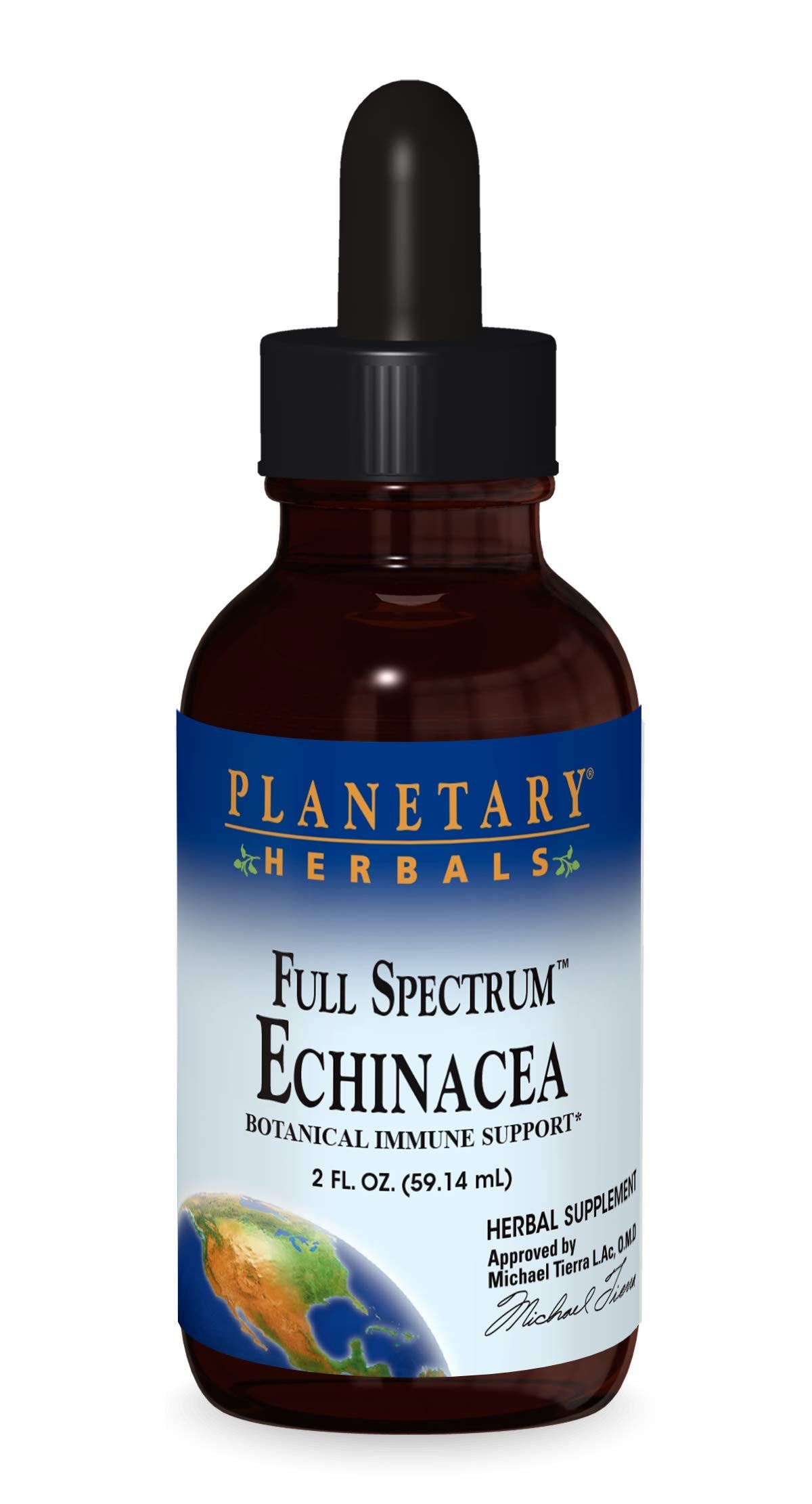 Planetary Herbals Full Spectrum Echinacea Liquid Extract Supplement - 2 Fluid Ounces