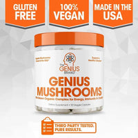 Thumbnail for Genius Mushroom Supplement - Full-Spectrum Lion’s Mane, Cordyceps, Reishi -Daily Brain Nootropic for Energy, Focus, Memory & Overall Wellness - 90 Capsules – Organic for Mental Clarity & Performance