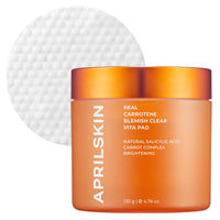 Thumbnail for APRILSKIN Carrotene Clarifying Pads | Oily, sensitive, acne-prone skin | Vegan, Cruelty-Free, exfoliating, fights acne & pore-tightening | 60 Pads | No sulfates and Artificial Fragrance