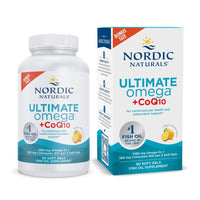Thumbnail for Nordic Naturals Ultimate Omega + CoQ10, Lemon - 90 Soft Gels - 1280 mg Omega-3 + 100 mg CoQ10 - Heart Health, Cellular Energy, Antioxidant Support - Non-GMO - 45 Servings