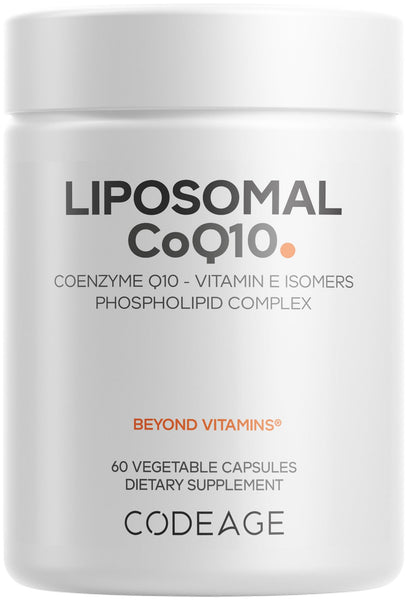 Codeage Liposomal CoQ10 Supplement - 125 mg Coenzyme Q10 with Vitamin E Isomers Tocopherols - 2-Month Supply - 1 Capsule Per Serving - Liposomal Delivery - Vegan, Non-GMO, Gluten-Free - 60 Capsules