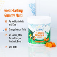 Thumbnail for Nordic Naturals Nordic Berries, Citrus - 120 Gummy Berries - Great-Tasting Multivitamin for Ages 2+ - Growth, Development, Optimal Wellness - Non-GMO, Vegetarian - 30 Servings