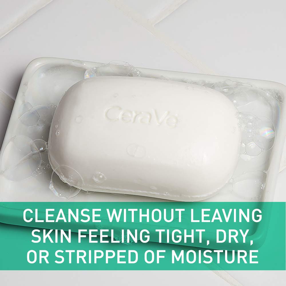 CeraVe Foaming Cleanser Bar | Soap-Free Body and Face Cleanser Bar for Oily Skin | Fragrance Free | 4.5 Ounce (Pack of 2)