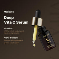 Thumbnail for Medicube Deep Vita C Serum 2.0 || 14.5% Pure Vitamin C reduce the appearance of hyperpigmentation, dark spots, and blemishes | 16 self-tests complete | Korean skincare (10g * 3 bottles)