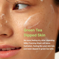 Thumbnail for BY WISHTREND] Green Tea & Enzyme Milky Foaming Wash 140g, Papain, Grain Milk Complex, Hydrating, Pore Cleansing, for Sensitive