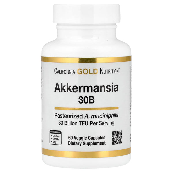 California Gold Nutrition Akkermansia 30B, 60 Veggie Capsules