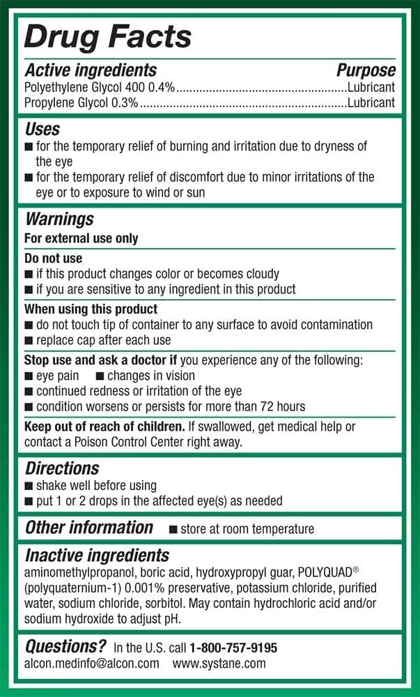 Systane Ultra Lubricant Eye Drops