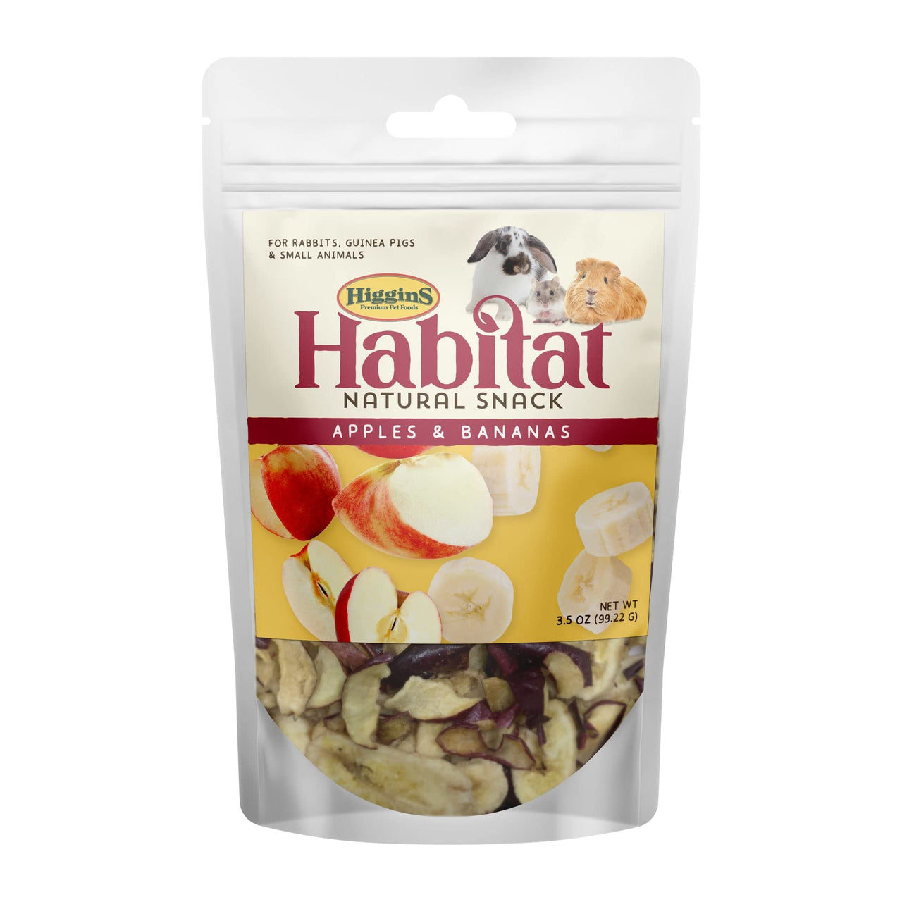 Higgins Habitat Natural Snack Apples & Bananas Treats for Rabbit 3.5 oz.