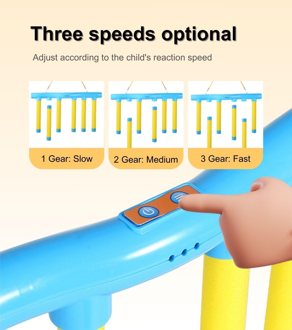 Reaction Time Training Toy,Falling Sticks Game,Catching Sticks Game,Drop Sticks Game,Upgrade Reflex Challenge Game,Hand Eye Coordination Training Toy for Kids and Adults(Yellow) 1