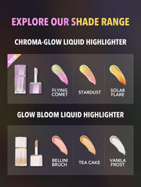 Thumbnail for SHEGLAM Chroma-Glow Bloom Liquid Highlighter Color Changing Gel Cream Multichrome Highlighter High-Shine Finish Long Wear Brightening Non-Caking-Solar Flare