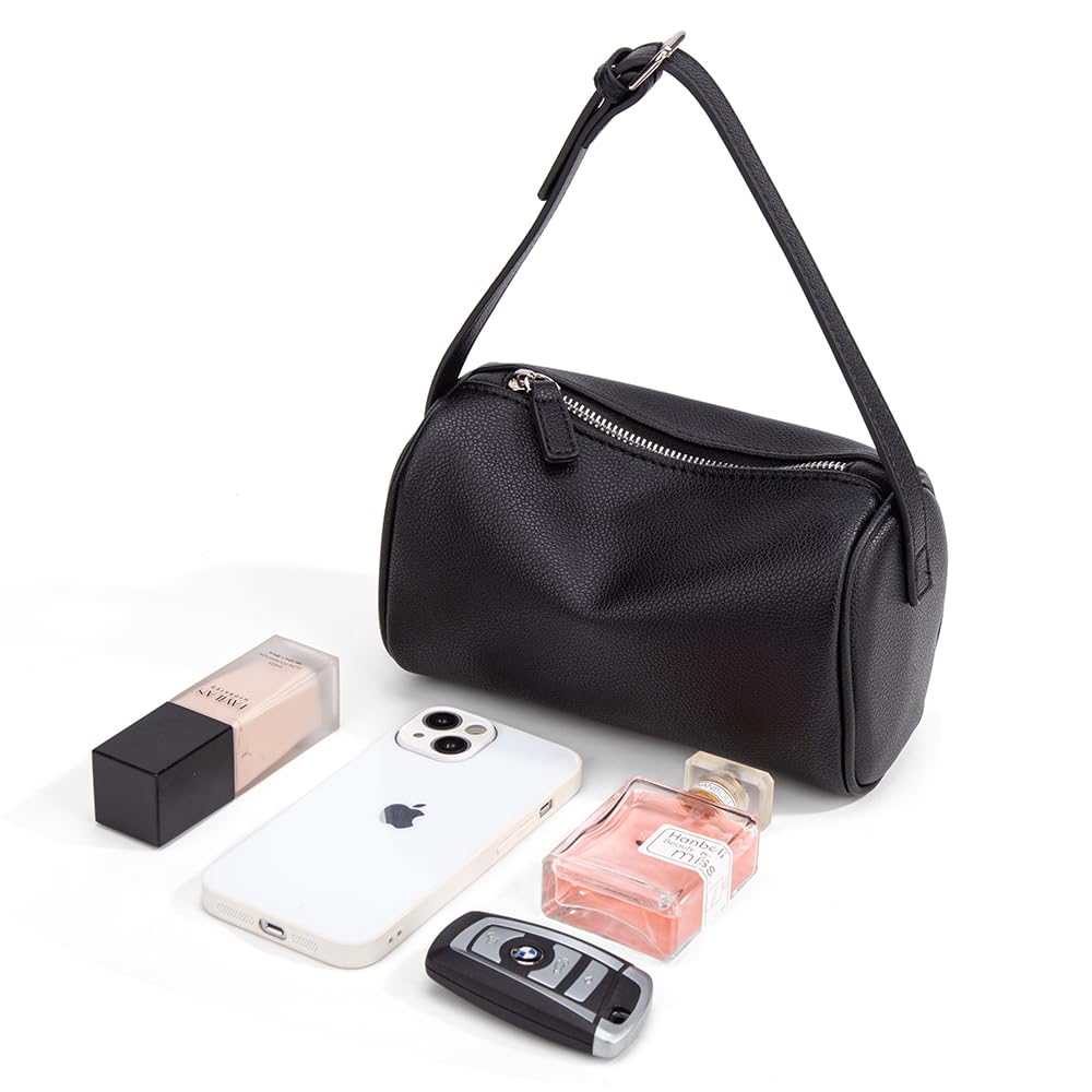 Covelin Small Women's Shoulder Bag - Minimalist & Stylish Top-Handbag with Lychee Leather Orange