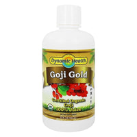 Thumbnail for Dynamic Health Goji Gold Juice, Certified Organic, 100% Juice, Minerals, Antioxidants, Enzymes, Amino Acids, Vitamins, Gluten-Free, 32oz