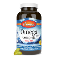 Thumbnail for Carlson - Omega Complete Gems, Omega-3-6-9, Wild Caught, Sustainably Sourced, Heart Health, Joint Function & Immune Support, 180 Softgels