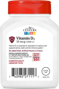 Thumbnail for 21st Century D3 2000 IU Tablets, 110 Count