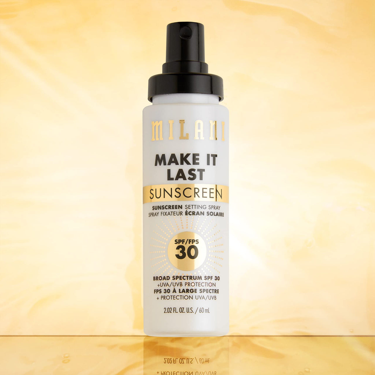 Milani Sunscreen Setting Spray + Primer, Make It Last Sunscreen for Face- SPF 30 UVA & UVB Protection Antioxidant Rich Formula for Broad Spectrum Protection, Prime + Set + Protect, 2.02Fl. Oz - 2 Pack