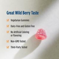 Thumbnail for Nordic Naturals Vitamin D3 Gummies, Wild Berry - 120 Gummies - 1000 IU Vitamin D3, 1.4 mg Iron - Great Taste - Healthy Bones, Mood & Immune System Function - Non-GMO - 120 Servings