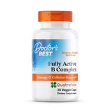 Image 1 of Doctor's Best Fully Active Vitamin B Complex Supplement for Men & Women - Super Complex with Methylated B12 & Folate, B6, Biotin, Pantothenic Acid, & More, Energy Support Caps - 30 Veggie Capsules