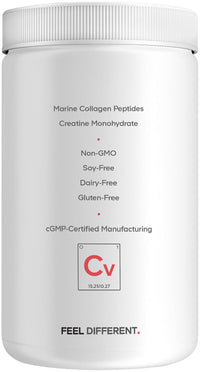 Thumbnail for Codeage Creatine Collagen Peptides - Creatine Monohydrate Powder Supplement, Wild-Caught Marine Collagen, Biotin, Magnesium, Vitamin C, Hyaluronic Acid - Vanilla Flavored - Non-GMO - 15 Oz