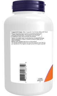 Thumbnail for NOW Foods Supplements, Hyaluronic Acid 100 mg, Double Strength with L-Proline, Alpha Lipoic Acid and Grape Seed Extract, 180 Veg Capsules (1)