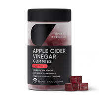Thumbnail for Sports Research® Organic Apple Cider Vinegar Gummies - for Diet Cleanses & Digestion | 500mg | Non-GMO Tested, Certified Vegan, Gluten Free ACV - 60 Gummies for Adults, 1 Month Supply