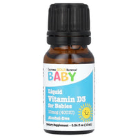 Thumbnail for California Gold Nutrition Baby Vitamin D3 by - Liquid D3 Supplement for Babies, Vegetarian Friendly - Alcohol & Gluten Free, Non-GMO - 10 mcg (400 IU) - 0.34 fl oz (10 ml)